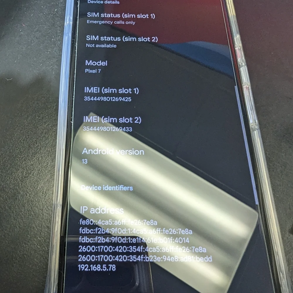 Google Pixel 7 - 128GB storage (+ Screen Protector and GOTO clear case included)